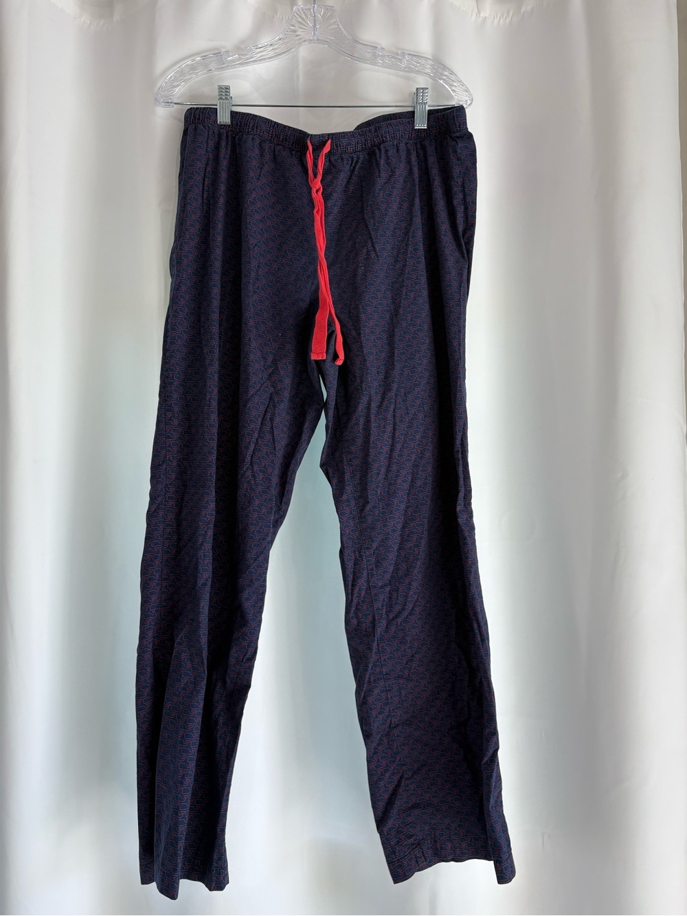 Vineyard Vines Navy Lounge Pants with Red Drawstring